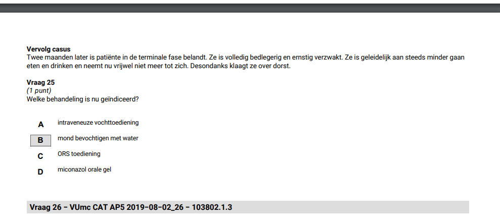 Wanneer wel IV vocht?