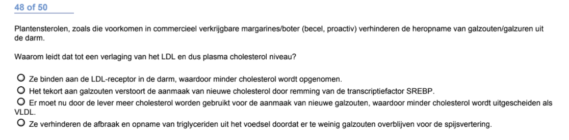 Wat is het verband tussen Cholesterol (in LDL) en Galzouten?