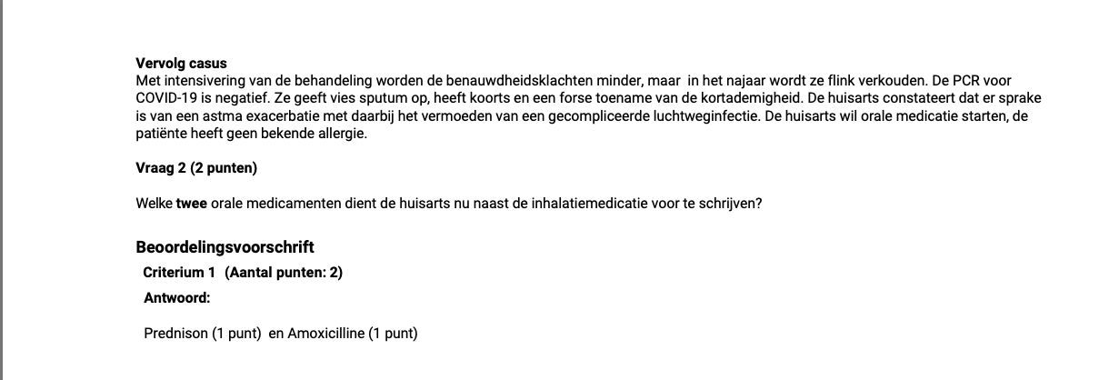 Verklaar de medicatiekeuze