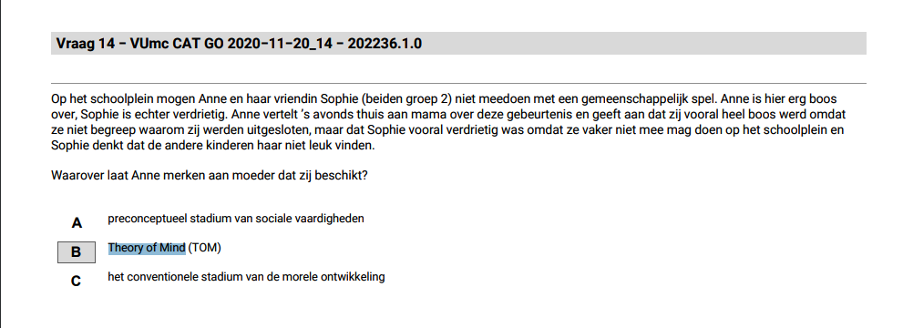 Wat houdt de 'Theory of Mind' in?