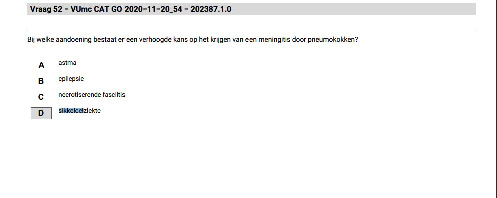 Wat heeft sikkelcelziekte te maken met verhoogde kans op infecties?