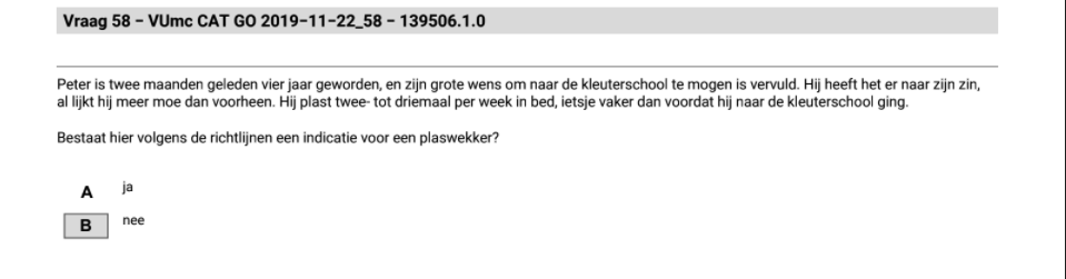 Wat is een plaswekker en wanneer is deze wel geïndiceerd?