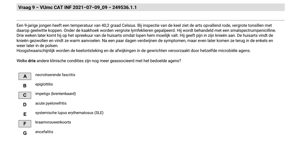 Wat zijn de drie typen streptokokken en tot welke aandoeningen kunnen deze leiden?