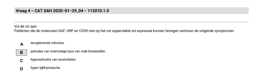 Wat hebben DAF, HRF en CD59 te maken met de lysis van rode bloedcellen?