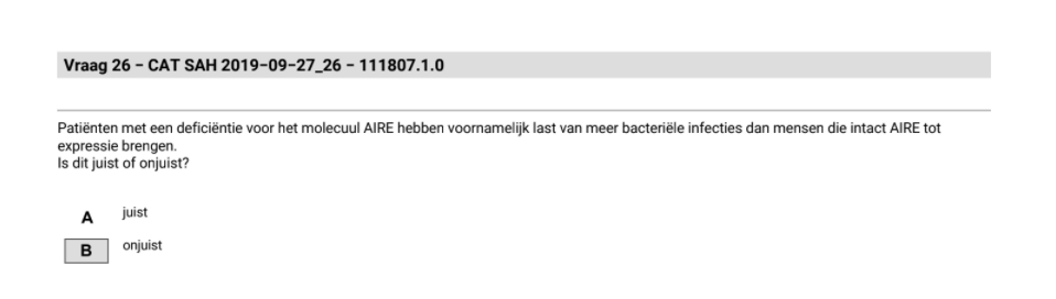 Wat is er onjuist aan deze vraag?