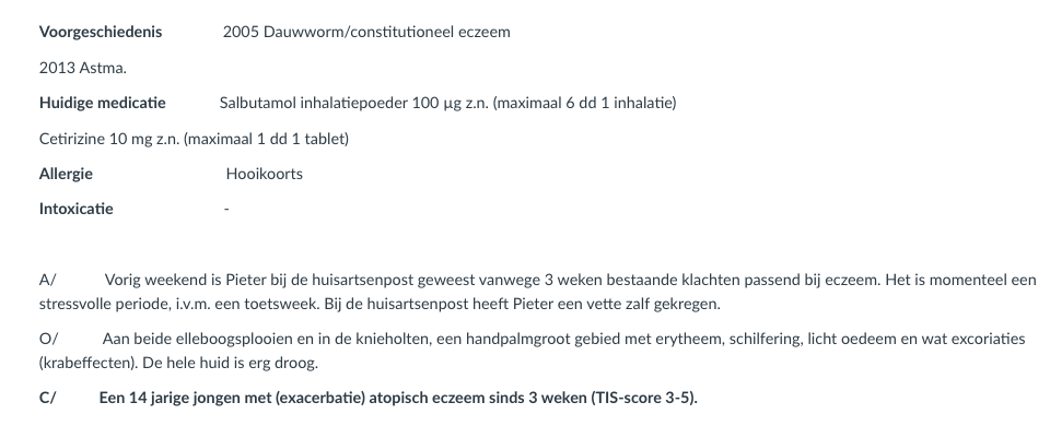 Welk recept schrijf je voor deze patiënt?