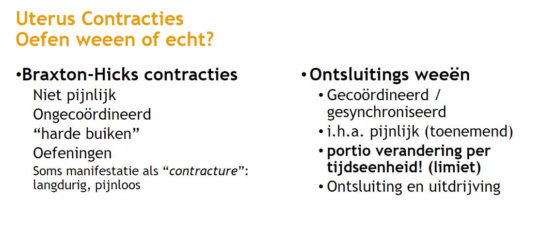 Uterus contracties eigenschappen